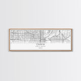 Panoramic Omaha City Map, Nebraska Art, Map Print, Minimalist Wall Art, Canvas Art, Housewarming Gift, Street Map Art, Closing Gift