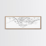 Panoramic Santa Clarita City Map, California Art, Map Print, Minimalist Wall Art, Canvas Art, Housewarming Gift, Street Map, Closing Gift