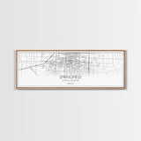 Panoramic Springfield City Map, Missouri Art, Map Print, Minimalist Wall Art, Canvas Art, Housewarming Gift, Street Map Art, Closing Gift