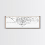 Panoramic Tallahassee City Map, Florida Art, Map Print, Minimalist Wall Art, Canvas Art, Housewarming Gift, Street Map Art, Closing Gift