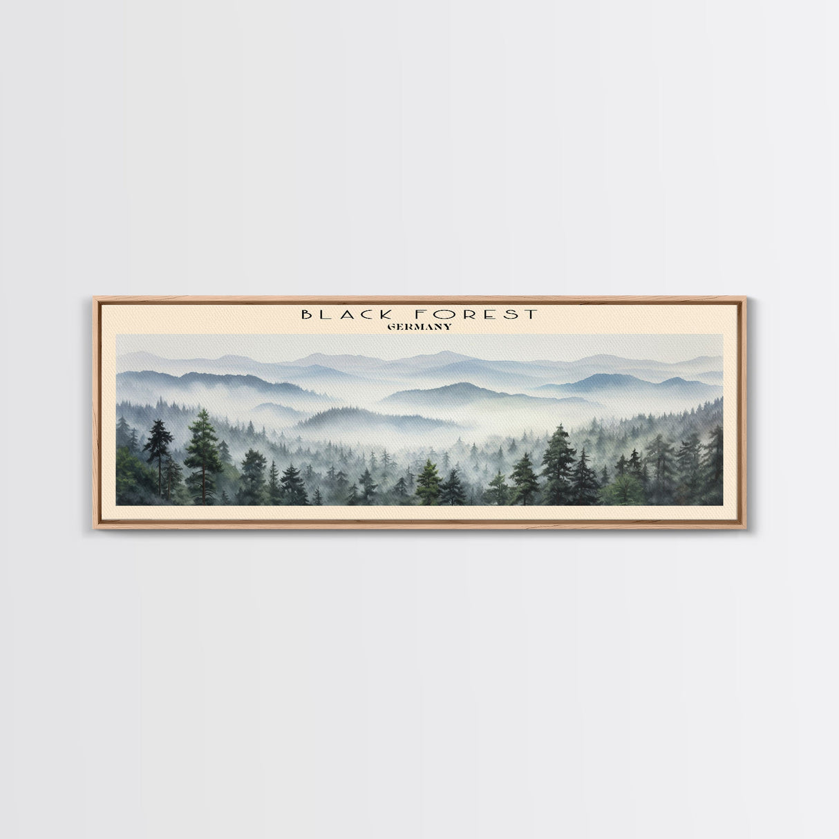 Black Forest Framed Canvas Print Travel Poster | Wall Art | Home Decor | Gift For Travel Lover | Wall Hanging | Original Art