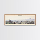 Borobudur Travel Poster Print, Framed Canvas Print, COUNTRY Travel Art, Wood Framed Art, Wall Hanging, Home Decor