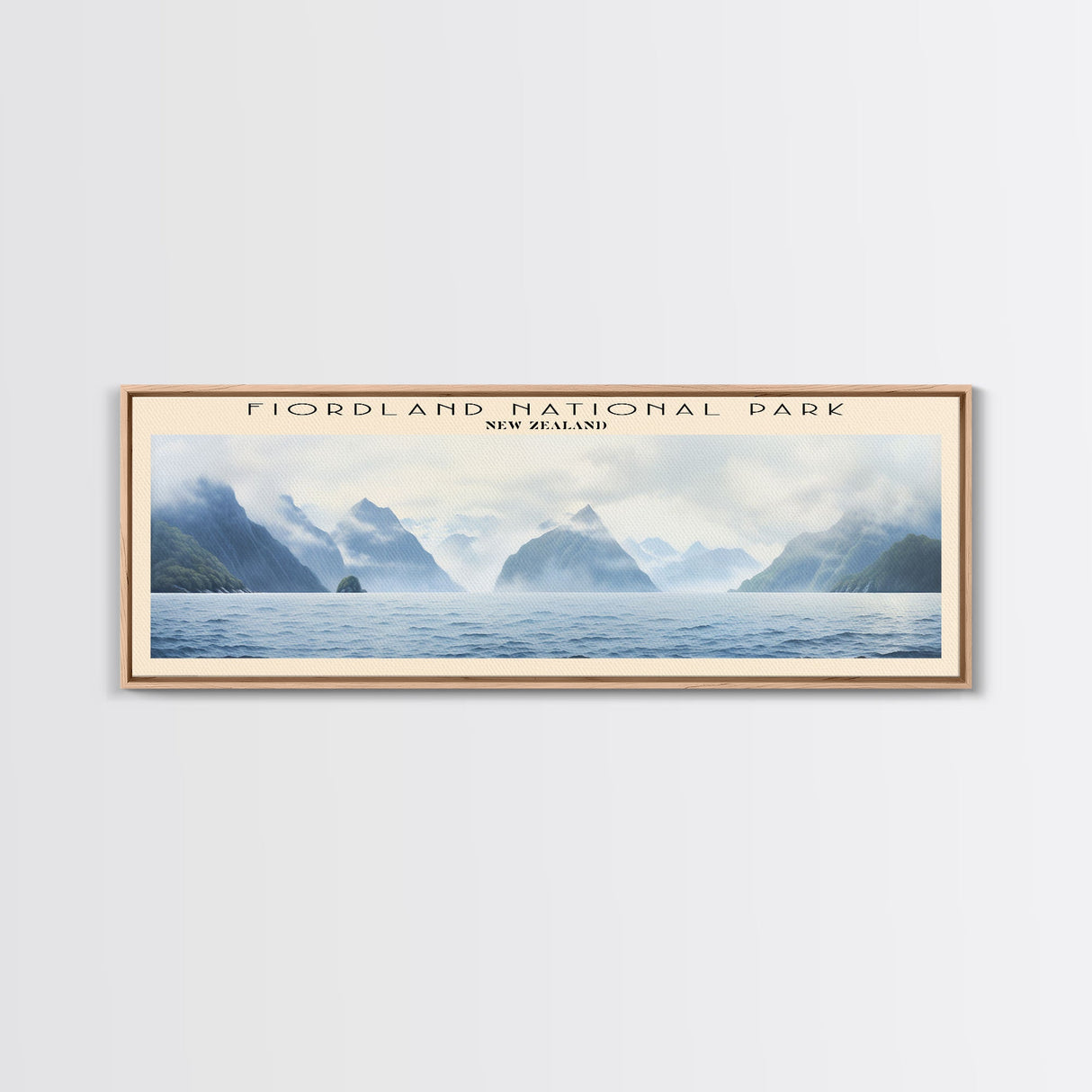 Fiordland National Park Travel Print Wall Art, Travel Poster Print, Retro Style COUNTRY Home Decor, Wall Hanging, Travel Gift Idea, Unique Metal Art