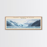 Franz Josef Glacier COUNTRY Travel Poster Print, Framed Canvas Print, COUNTRY Travel Art, Wood Framed Art, Wall Hanging, Home Decor