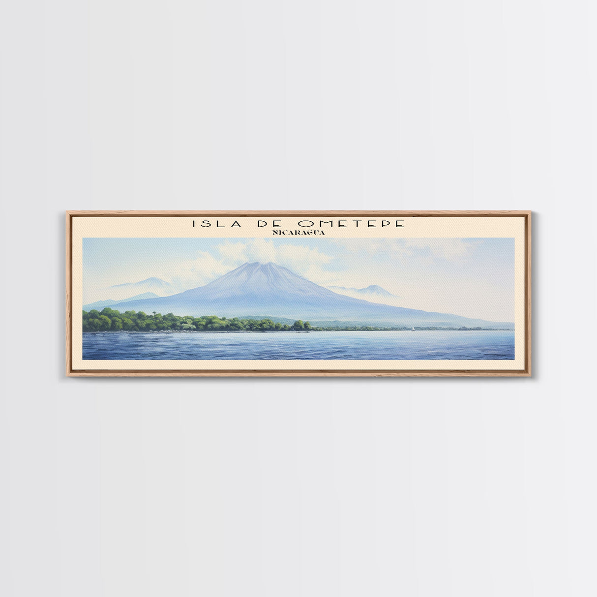 Isla de Ometepe Framed Canvas Print Travel Poster | Wall Art | Home Decor | Gift For Travel Lover | Wall Hanging | Original Art