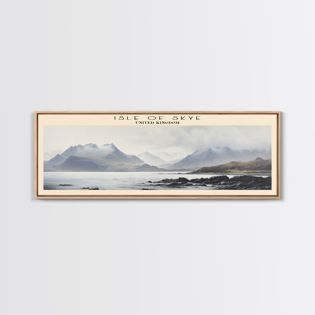 Isle of Skye COUNTRY | Framed Travel Poster Canvas Print | Trendy Wall Art | Watercolor Painting | Living Room Art | Unique Art