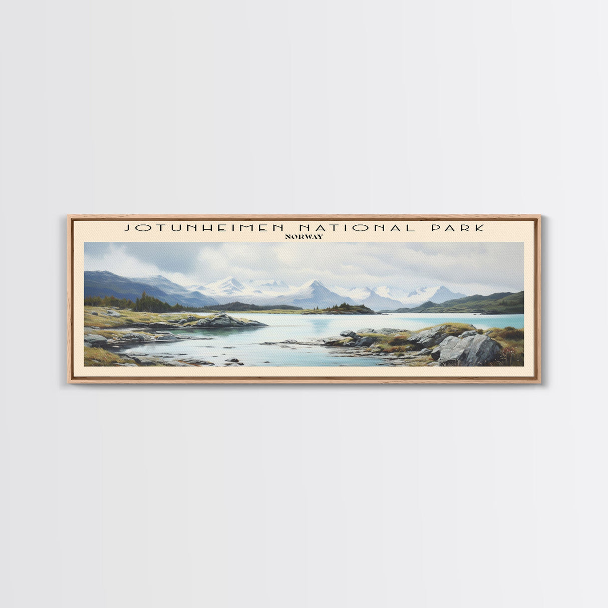 Jotunheimen National Park Framed Canvas Print Travel Poster | Wall Art | Home Decor | Gift For Travel Lover | Wall Hanging | Original Art