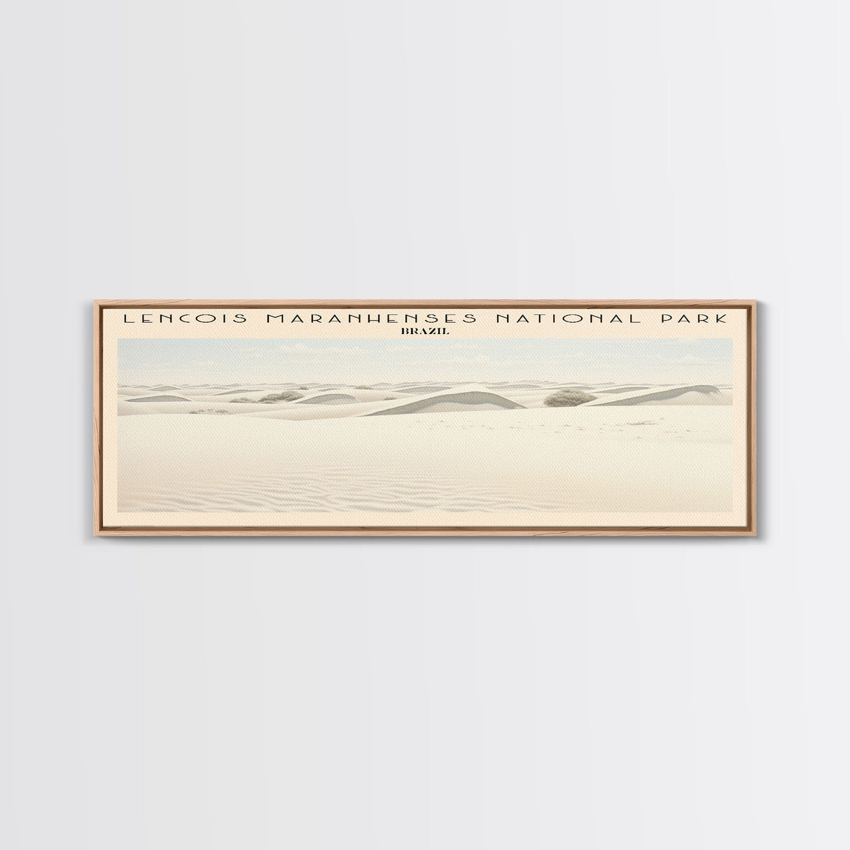 Lencois Maranhenses National Park COUNTRY Travel Poster Print, Framed Canvas Print, COUNTRY Travel Art, Wood Framed Art, Wall Hanging, Home Decor