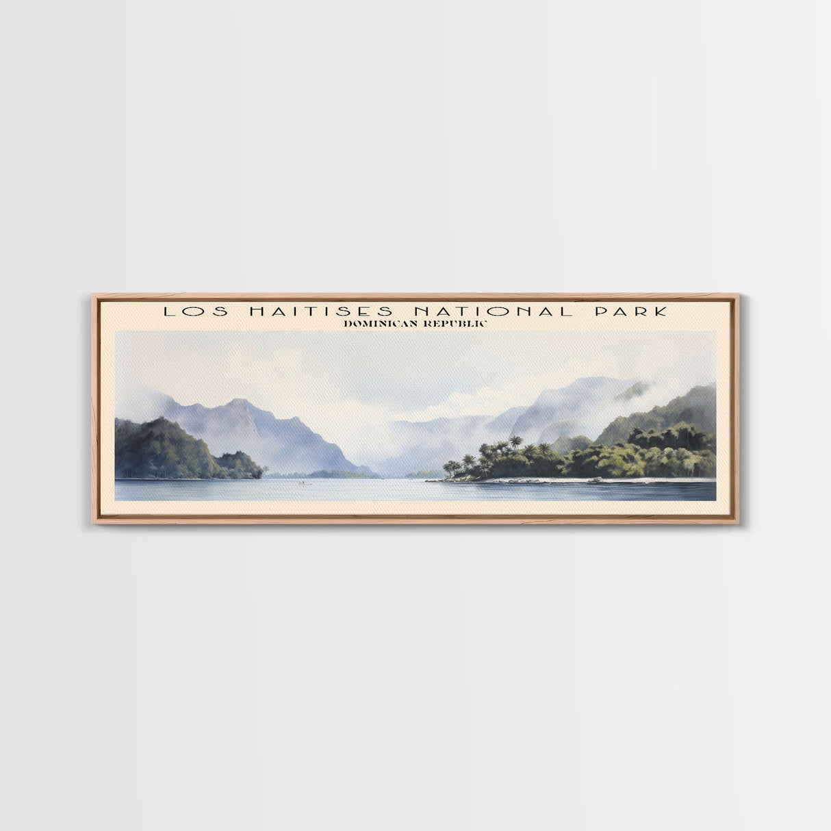 Los Haitises National Park COUNTRY | Framed Travel Poster Canvas Print | Trendy Wall Art | Watercolor Painting | Living Room Art | Unique Art