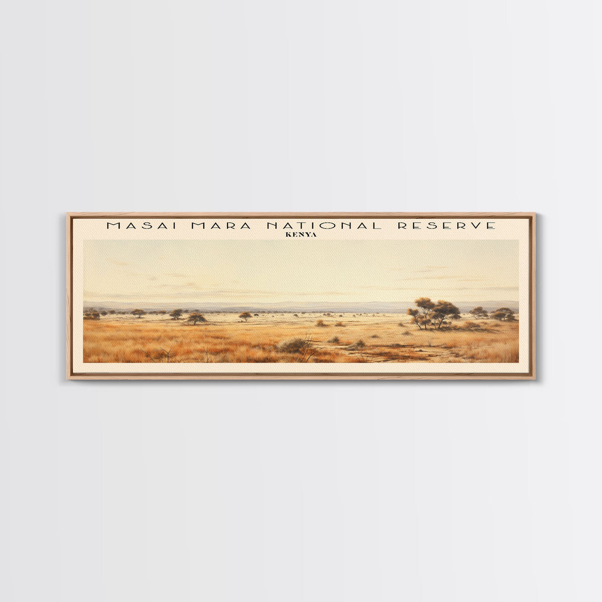 Masai Mara National Reserve Travel Print Wall Art, Travel Poster Print, Retro Style COUNTRY Home Decor, Wall Hanging, Travel Gift Idea, Unique Metal Art