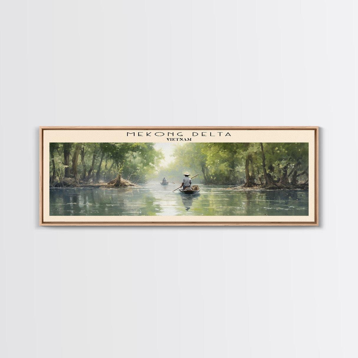 Mekong Delta Travel Poster Print, Framed Canvas Wall Art, Metal Wall Art, COUNTRY art, Gift For Him, Travel Wall Art, Travel Lover Gift