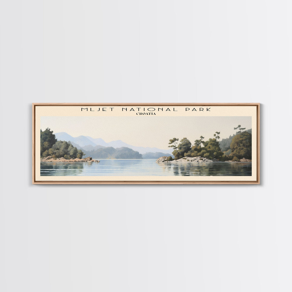 Mljet National Park Framed Canvas Print Travel Poster | Wall Art | Home Decor | Gift For Travel Lover | Wall Hanging | Original Art