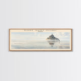 Mont Saint Michel COUNTRY | Framed Travel Poster Canvas Print | Trendy Wall Art | Watercolor Painting | Living Room Art | Unique Art