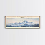 Mount Elbrus COUNTRY | Framed Travel Poster Canvas Print | Trendy Wall Art | Watercolor Painting | Living Room Art | Unique Art