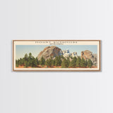 Mount Rushmore COUNTRY | Framed Travel Poster Canvas Print | Trendy Wall Art | Watercolor Painting | Living Room Art | Unique Art