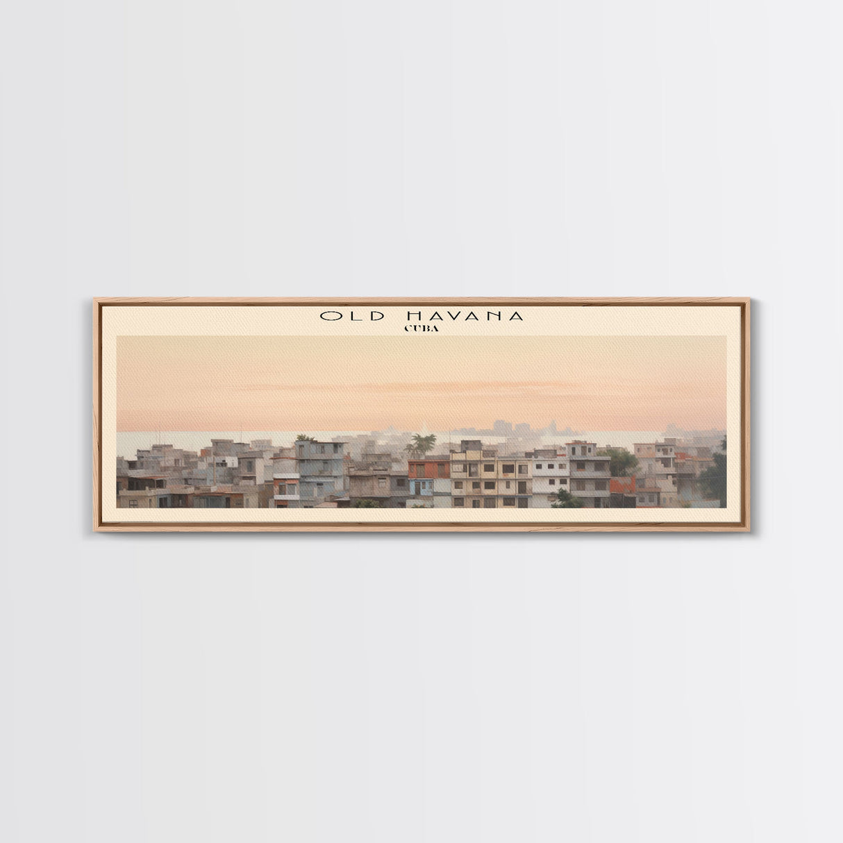 Old Havana Framed Canvas Print Travel Poster | Wall Art | Home Decor | Gift For Travel Lover | Wall Hanging | Original Art