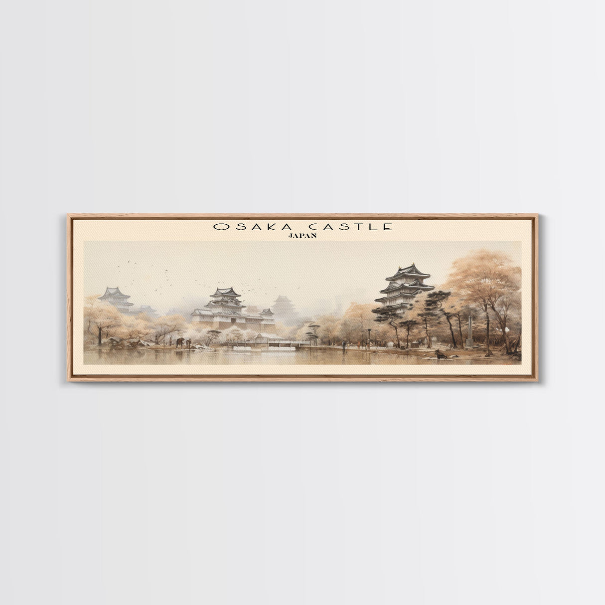 Osaka Castle Travel Print Wall Art, Travel Poster Print, Retro Style COUNTRY Home Decor, Wall Hanging, Travel Gift Idea, Unique Metal Art