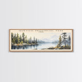 Quetico Provincial Park COUNTRY | Framed Travel Poster Canvas Print | Trendy Wall Art | Watercolor Painting | Living Room Art | Unique Art