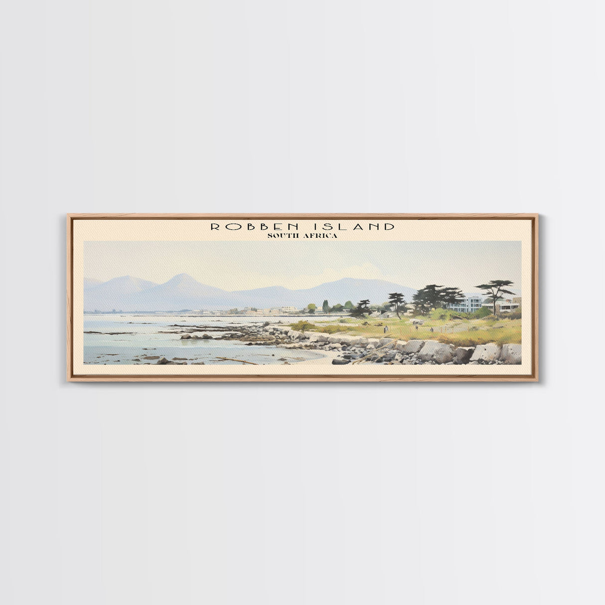 Robben Island Framed Canvas Print Travel Poster | Wall Art | Home Decor | Gift For Travel Lover | Wall Hanging | Original Art