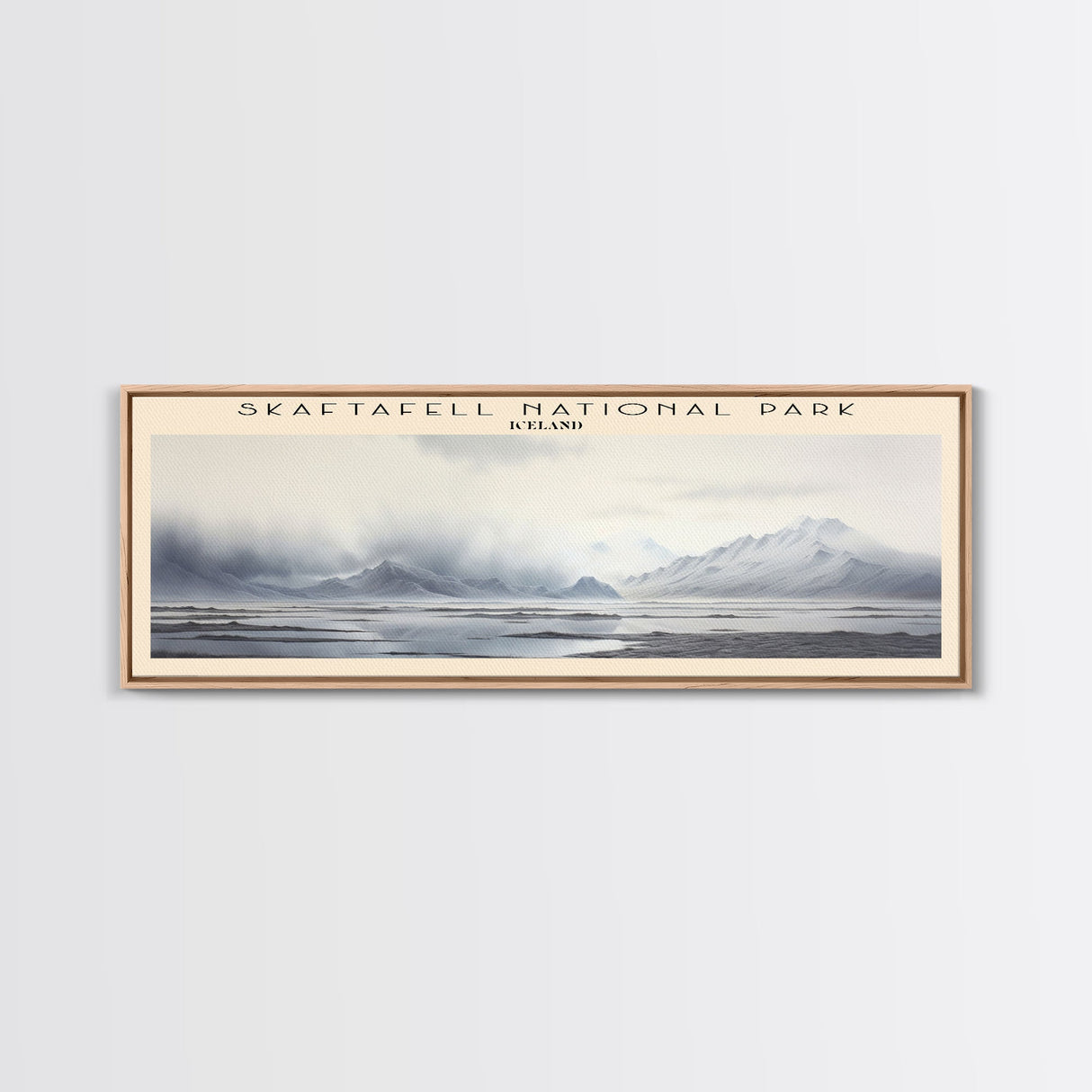 Skaftafell National Park Travel Poster Print, Framed Canvas Print, COUNTRY Travel Art, Wood Framed Art, Wall Hanging, Home Decor