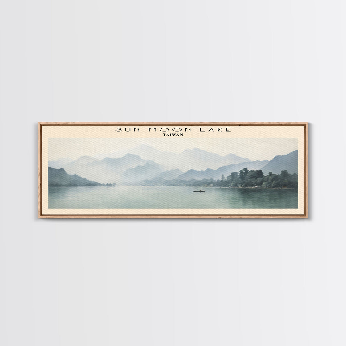 Sun Moon Lake Travel Poster Print, Framed Canvas Wall Art, Metal Wall Art, COUNTRY art, Gift For Him, Travel Wall Art, Travel Lover Gift