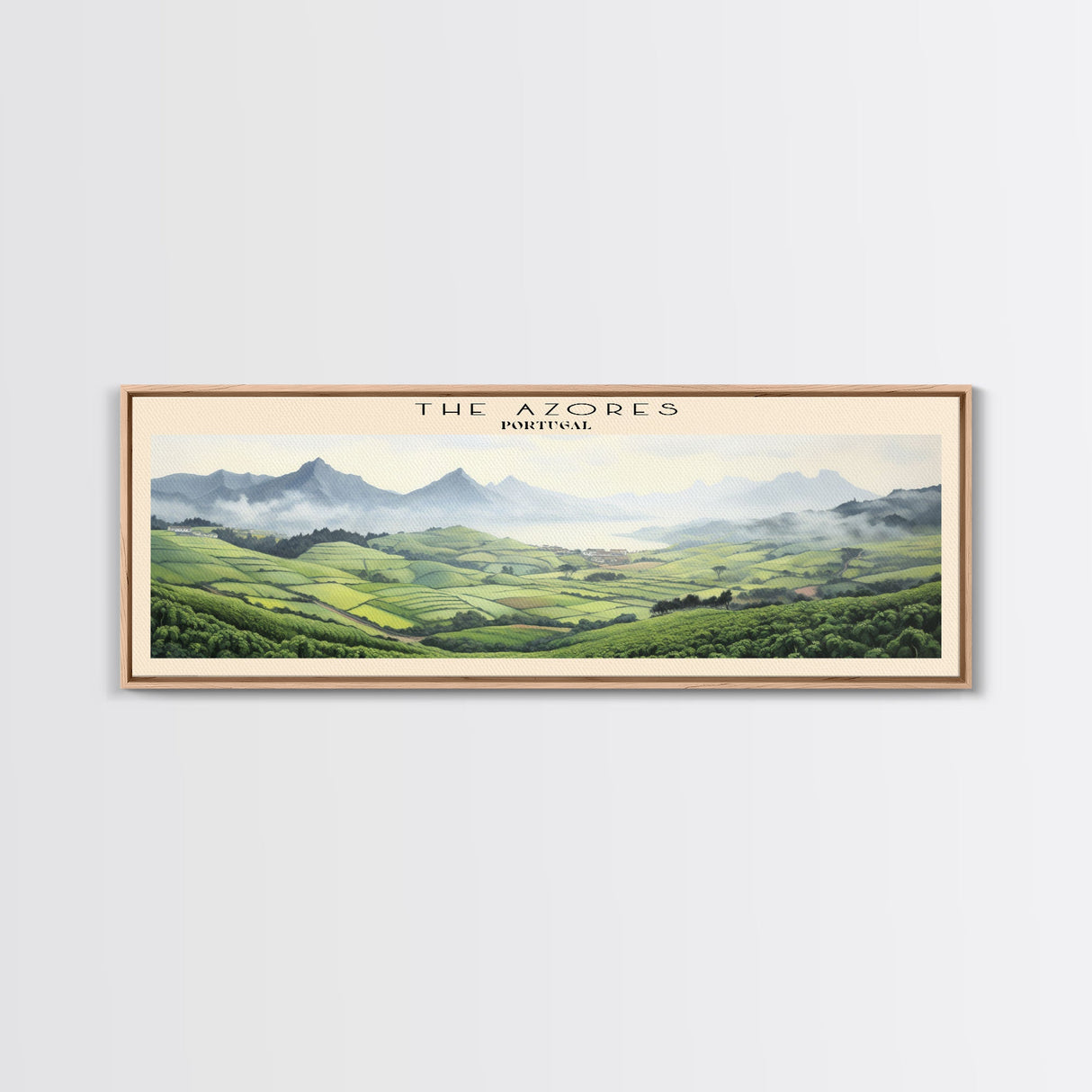 The Azores Framed Canvas Print Travel Poster | Wall Art | Home Decor | Gift For Travel Lover | Wall Hanging | Original Art