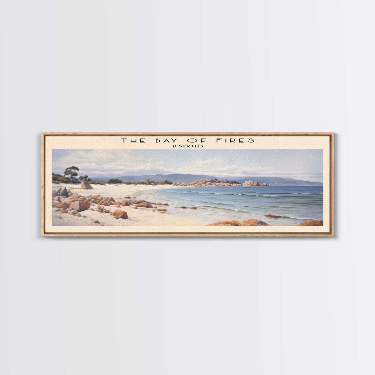 The Bay of Fires Travel Print Wall Art, Travel Poster Print, Retro Style COUNTRY Home Decor, Wall Hanging, Travel Gift Idea, Unique Metal Art