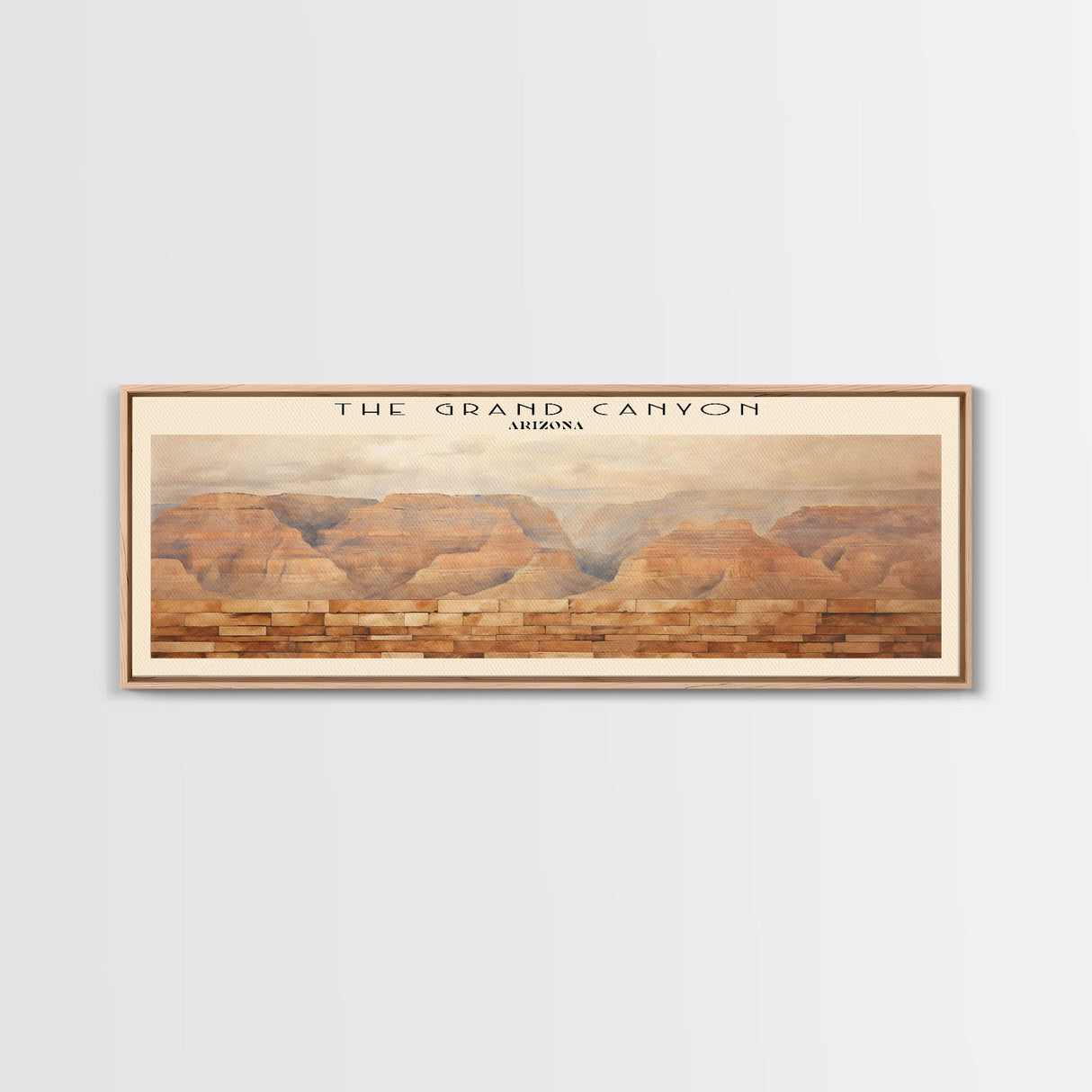 The Grand Canyon COUNTRY | Framed Travel Poster Canvas Print | Trendy Wall Art | Watercolor Painting | Living Room Art | Unique Art