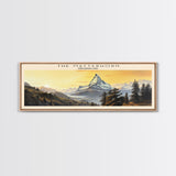 The Matterhorn Travel Poster Print, Framed Canvas Print, COUNTRY Travel Art, Wood Framed Art, Wall Hanging, Home Decor