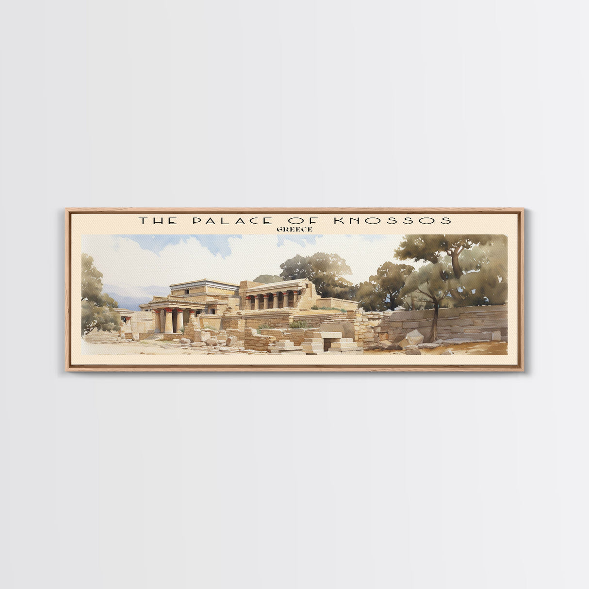 The Palace of Knossos Travel Print Wall Art, Travel Poster Print, Retro Style COUNTRY Home Decor, Wall Hanging, Travel Gift Idea, Unique Metal Art