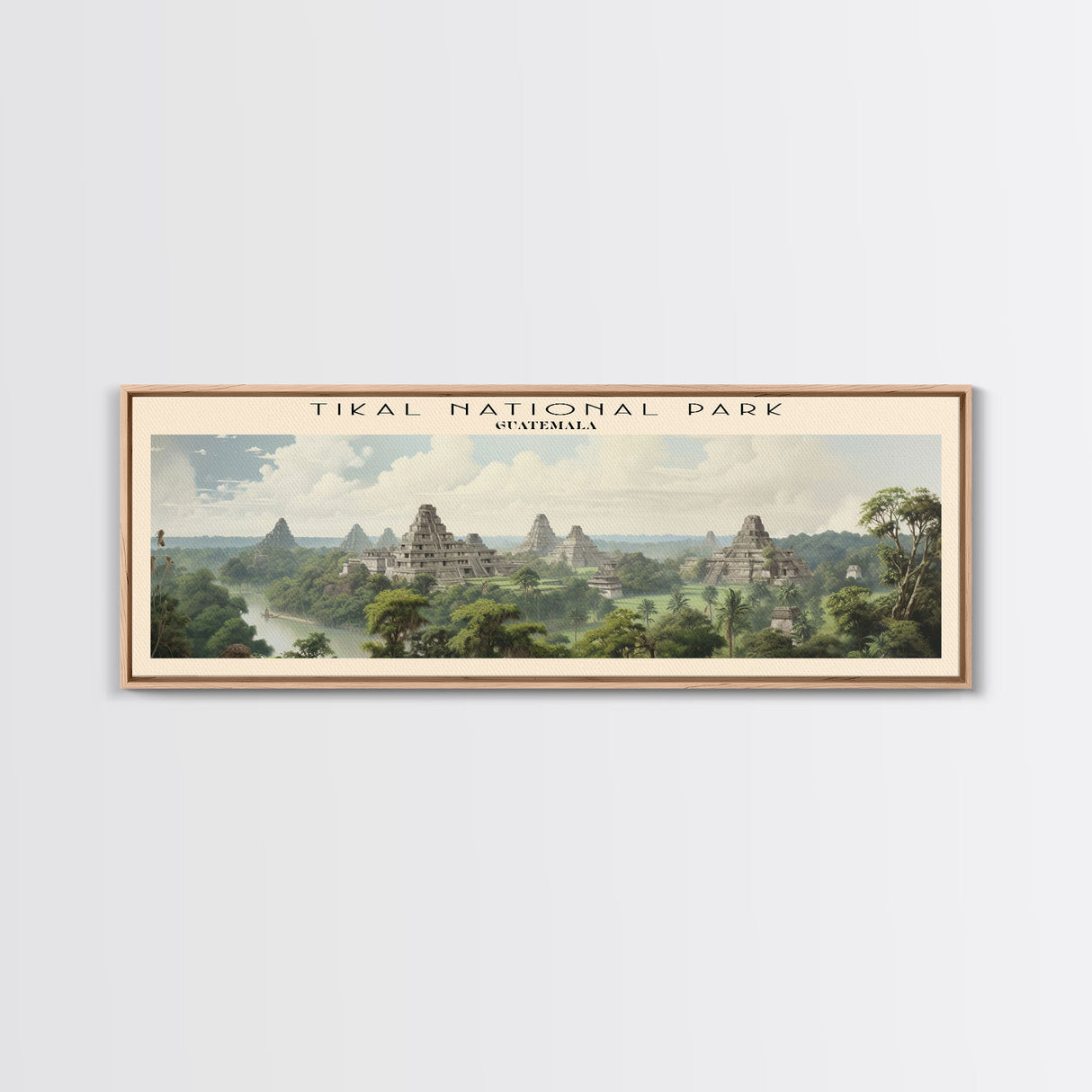 Tikal National Park Travel Poster Print, Framed Canvas Wall Art, Metal Wall Art, COUNTRY art, Gift For Him, Travel Wall Art, Travel Lover Gift