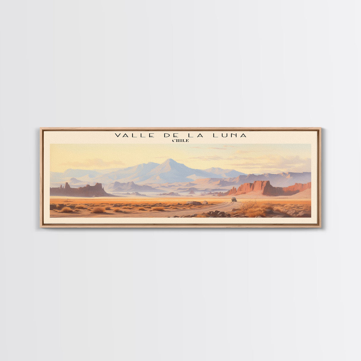 Valle de la Luna Travel Poster Print, Framed Canvas Wall Art, Metal Wall Art, COUNTRY art, Gift For Him, Travel Wall Art, Travel Lover Gift