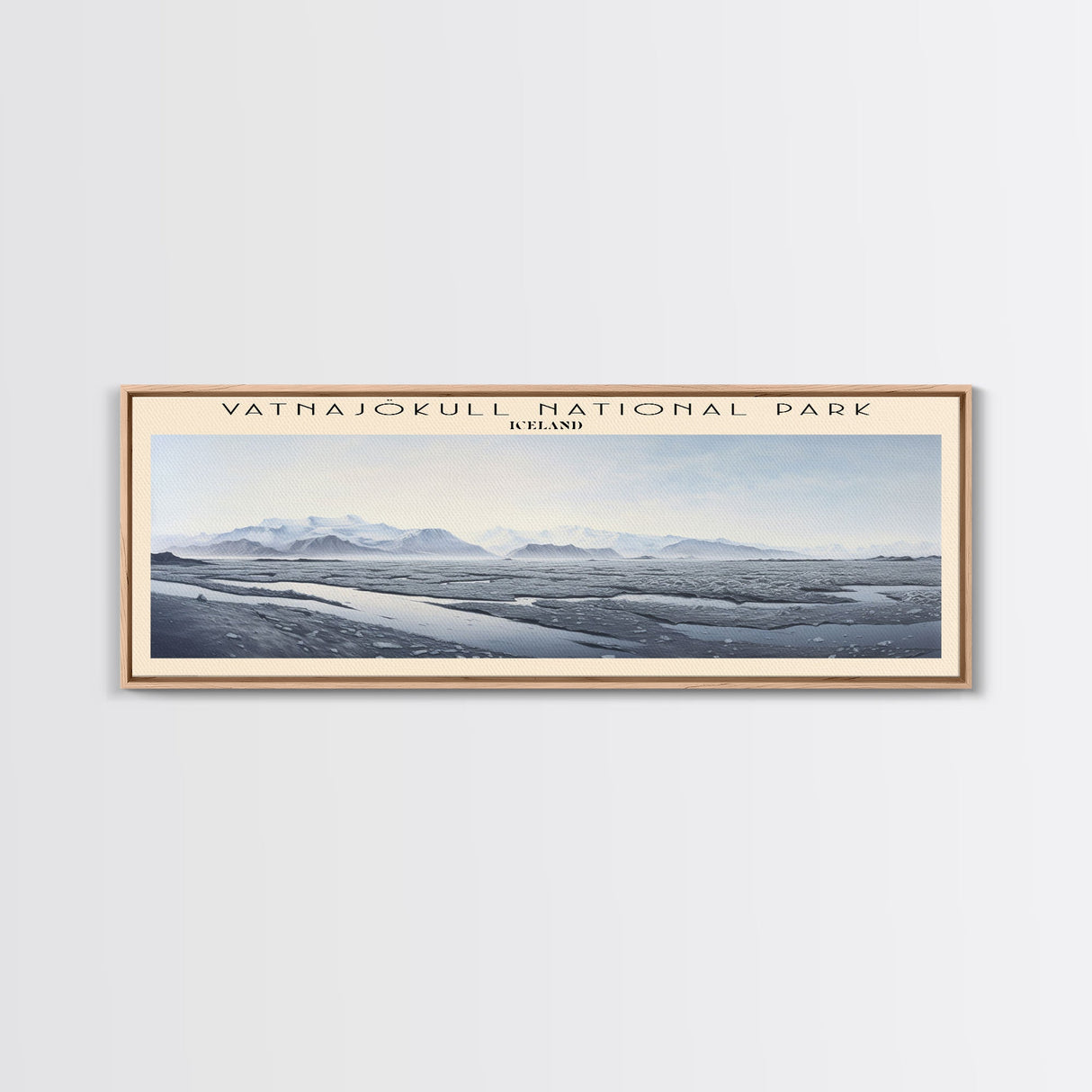 Vatnajökull National Park Travel Print Wall Art, Travel Poster Print, Retro Style COUNTRY Home Decor, Wall Hanging, Travel Gift Idea, Unique Metal Art