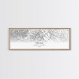 Panoramic Vienna City Map, Austria Art, Map Print, Minimalist Wall Art, Canvas Art, Housewarming Gift, Street Map Art, Closing Gift