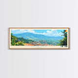 Bamenda, Cameroon Panoramic Travel Poster Canvas Print, Bamenda, Cameroon Painting, Cameroon Art, Bamenda Panoramic Travel Art, Travel Painting