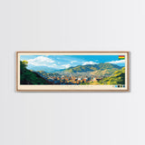 Cochabamba, Bolivia Panoramic Travel Poster Canvas Print, Cochabamba, Bolivia Painting, Bolivia Art, Cochabamba Travel Art, Living Room Painting