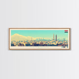 Panoramic Travel Poster Damascus, Syria Canvas Print, Damascus, Syria Painting, Syria Art, Damascus Travel Art, Guest Room Painting