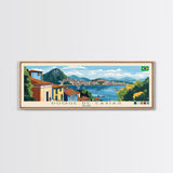 Panoramic Travel Poster Duque de Caxias, Brazil Canvas Print, Duque de Caxias, Brazil Painting, Brazil Art, Duque de Caxias Travel Art, Guest Room Painting