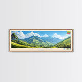 Esmeraldas, Ecuador Panoramic Travel Poster Canvas Print, Esmeraldas, Ecuador Painting, Ecuador Art, Esmeraldas Travel Art, Guest Room Painting