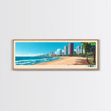 Panoramic Travel Poster Fortaleza, Brazil Canvas Print, Fortaleza, Brazil Painting, Brazil Art, Fortaleza Travel Art, Guest Room Painting