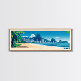 Goiania, Brazil Panoramic Travel Poster Canvas Print, Goiania, Brazil Painting, Brazil Art, Goiania Travel Art, Living Room Painting