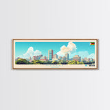 Harare, Zimbabwe Panoramic Travel Poster Canvas Print, Harare, Zimbabwe Painting, Zimbabwe Art, Harare Travel Art, Living Room Painting