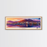 Hobart, Australia Panoramic Travel Poster Canvas Print, Hobart, Australia Painting, Australia Art, Hobart Travel Art, Guest Room Painting