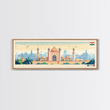 Hyderabad, India Panoramic Travel Poster Canvas Print, Hyderabad, India Painting, India Art, Hyderabad Travel Art, Guest Room Painting