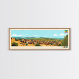 Jijiga, Ethiopia Panoramic Travel Poster Canvas Print, Jijiga, Ethiopia Painting, Ethiopia Art, Jijiga Travel Art, Guest Room Painting