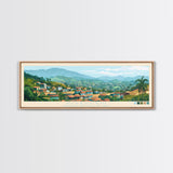 Kisangani, Congo Panoramic Travel Poster Canvas Print, Kisangani, Congo Painting, Congo Art, Kisangani Panoramic Travel Art, Travel Painting