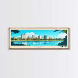 Kitwe, Zambia Panoramic Travel Poster Canvas Print, Kitwe, Zambia Painting, Zambia Art, Kitwe Panoramic Travel Art, Travel Painting