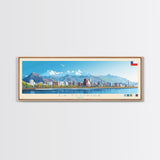 La Florida, Chile Panoramic Travel Poster Canvas Print, La Florida, Chile Painting, Chile Art, La Florida Travel Art, Living Room Painting