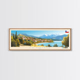 La Pintana, Chile Panoramic Travel Poster Canvas Print, La Pintana, Chile Painting, Chile Art, La Pintana Travel Art, Guest Room Painting