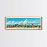 Lubumbashi, Congo Panoramic Travel Poster Canvas Print, Lubumbashi, Congo Painting, Congo Art, Lubumbashi Travel Art, Guest Room Painting